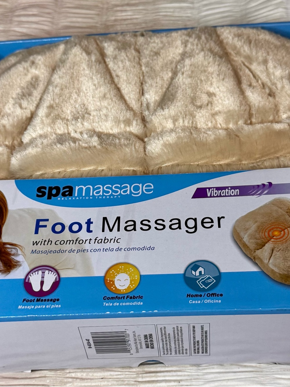 Spa Massage Foot Massager - Beige Comfort Fabric
